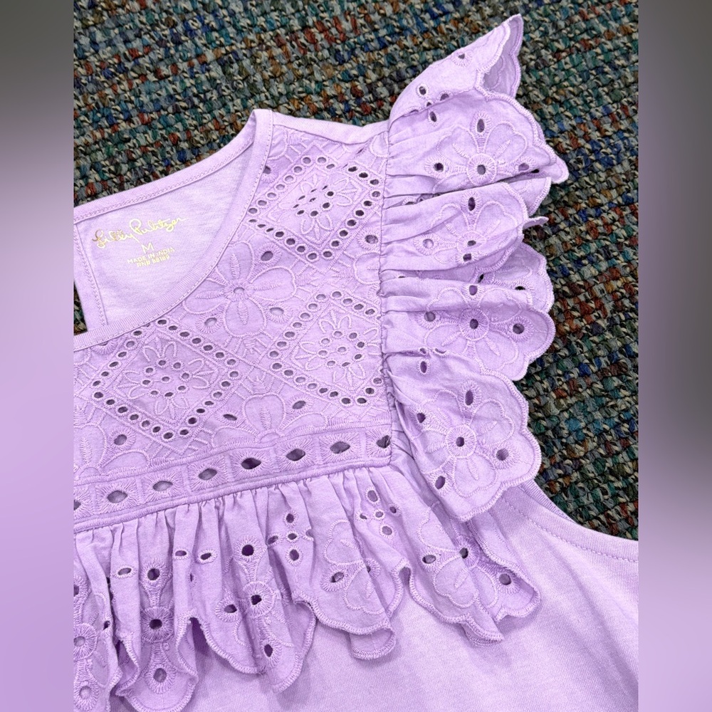 Lilly Pulitzer Lace Ruffle Top - Picture 7 of 10
